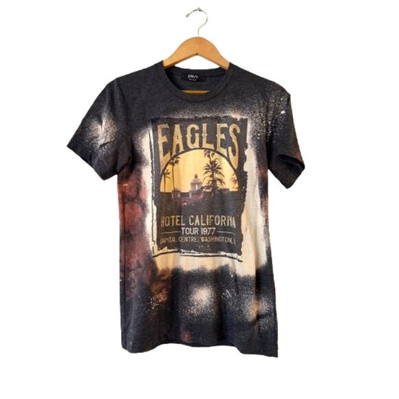 ENVY Men's The EAGLES Tour 1997 Hotel California Tee XS Gray Crew Short Sleeve - Picture 1 of 8